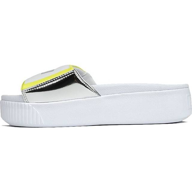 (WMNS) PUMA Platform Slide TZ 'White Silver' - WHITE - 7.5