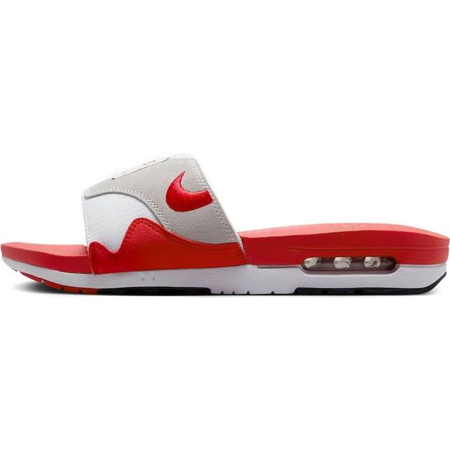 Nike Air Max 1 Slide 'White University Red' DH0295-103 - White/Black/Light Neutral Grey
