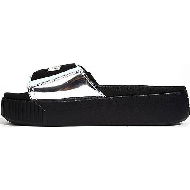 (WMNS) PUMA Platform Slide TZ Metallic Wns 'Silver' - black - 7.5