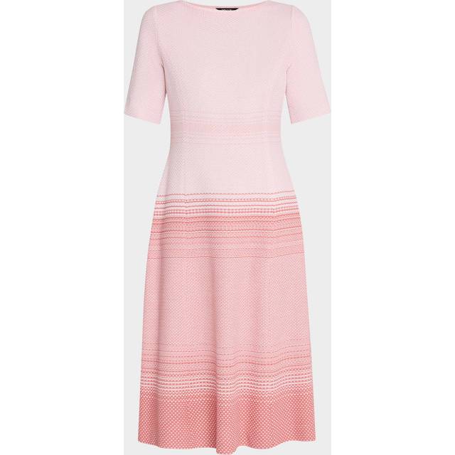 Modern Fit Ombre Knit Midi Dress - Soft Blush/Honey Suckle/White - X-Large