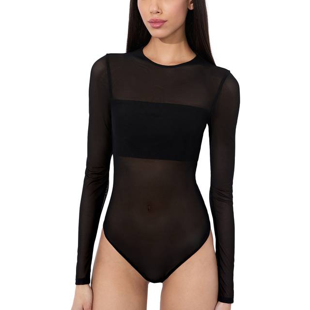 Alice and Olivia Bandeau Mesh Bodysuit