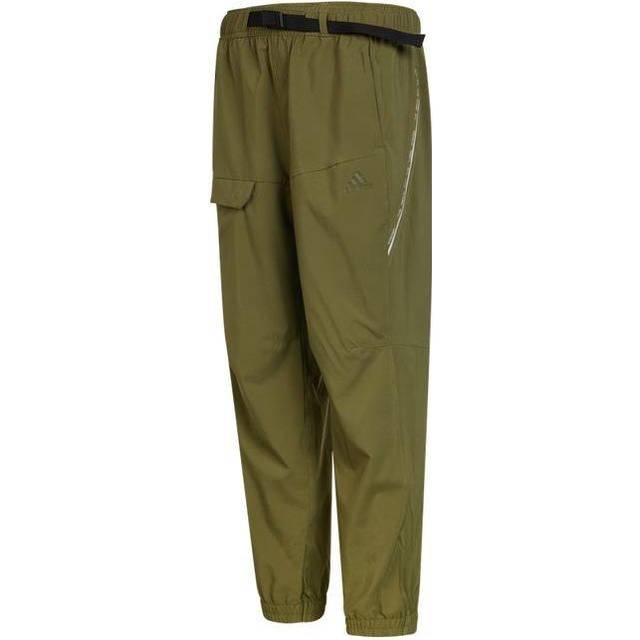 Men's adidas Solid Color Logo Casual Joggers/Pants/Trousers Autumn Green HE9943 - MULTI-COLOR