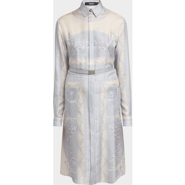 Barocco Foulard Coupe des Dieux Dress - SILVER GREYCHAMPAGN - 44 IT (8 US)
