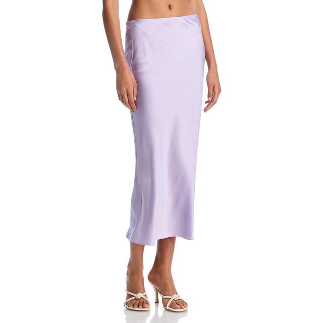 Clover Stretch-Silk Slip Skirt - SOFT LILAC - 14