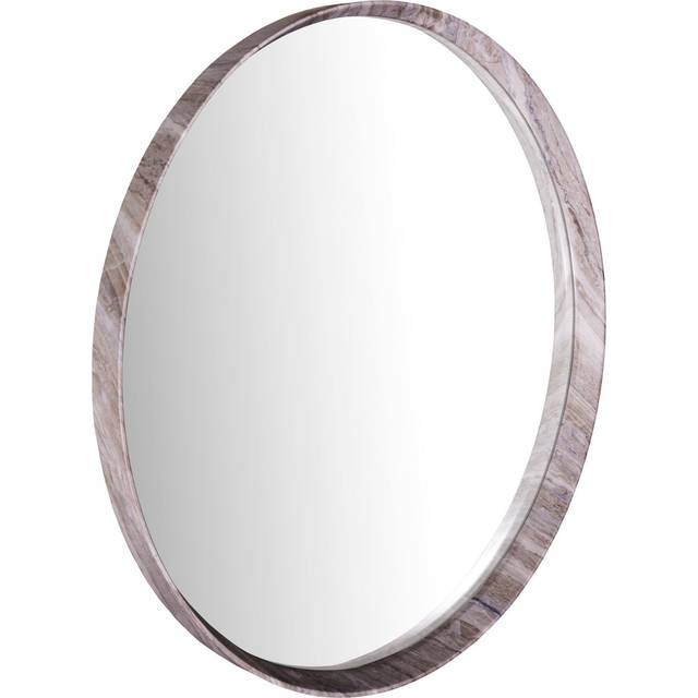Dar Lighting Group 002SEY001 Seyah Mirror Brown Stone Veneer 74cm