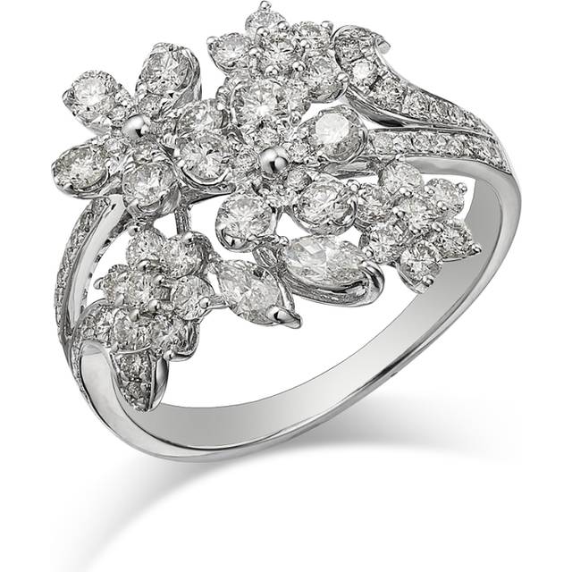 Bloomingdale's Fine Collection Diamond Flower Cluster Ring in 14K White Gold, 1.25 ct. t. w.