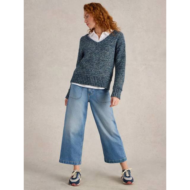 White Stuff Tia Wide Leg Crop Jeans