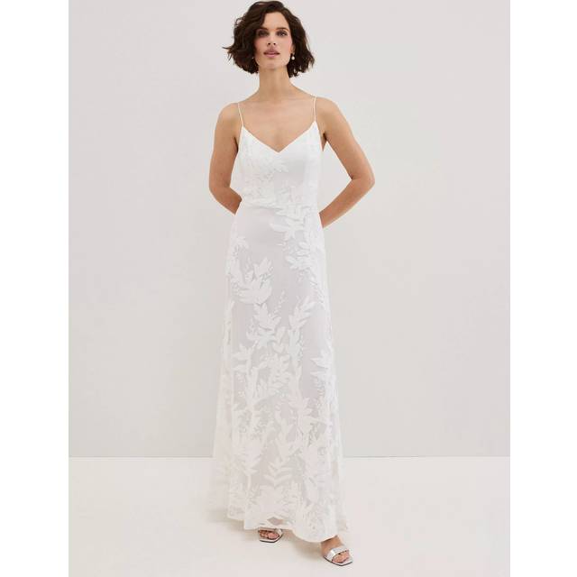 Phase Eight Arabella Embroidered Maxi Wedding Dress, Ivory