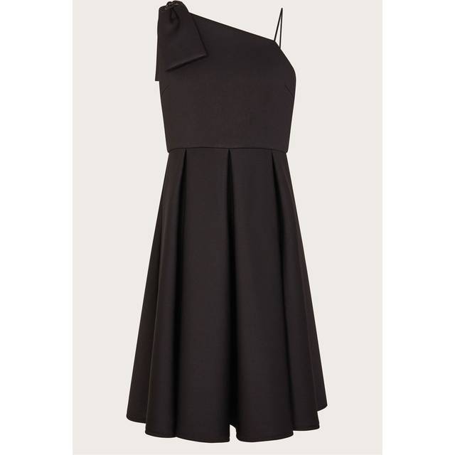 Monsoon Girls Nina Scuba Bow Prom Dress - Black, Black, Size 9 Years - 9 YEARS
