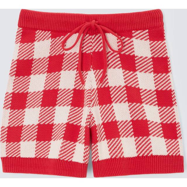 Olivia Rubin Wallis Gingham Knit Shorts, Red/White