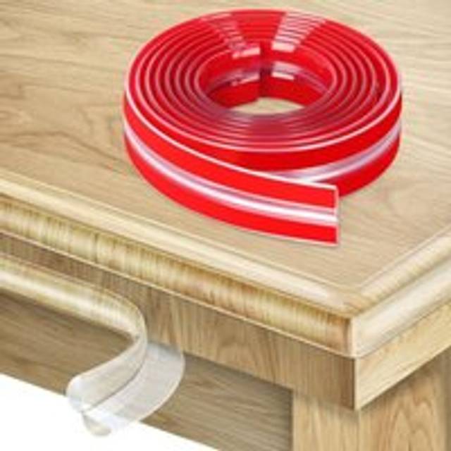 Cyslmuk - Clear Corner Protector, 6.6ft(2m) Baby Proofing Corner Guard, Furniture Corner Protector and Edge Safety Bumper, Soft Edge Protector with