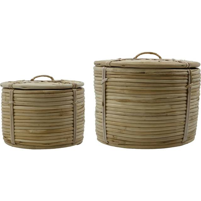 House Doctor - Hdround Korg Med Lock Natur 2-pack - Natural