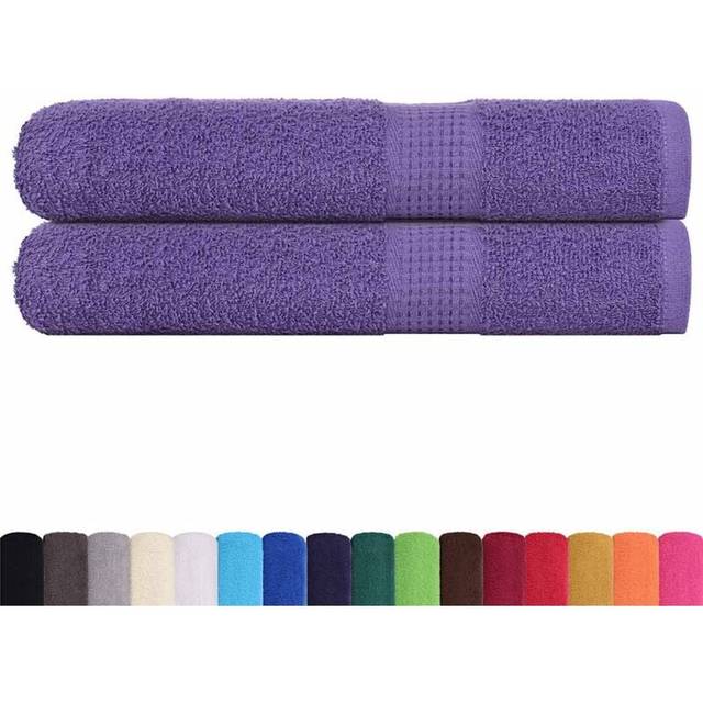 vidaXL Sauna Towels 2 pcs Purple 80x200 cm 360 gsm 100% Cotton