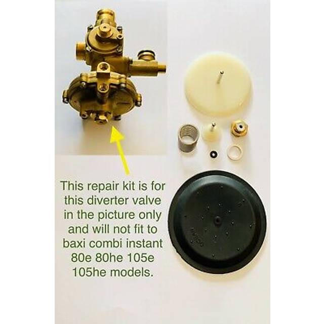 Baxi combi 80e & 105e dhw hot water diaphragm, repair kit with plate 5111137