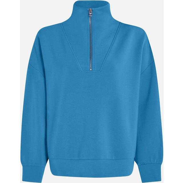 Sweatshirt à col zippé - Bleu - L