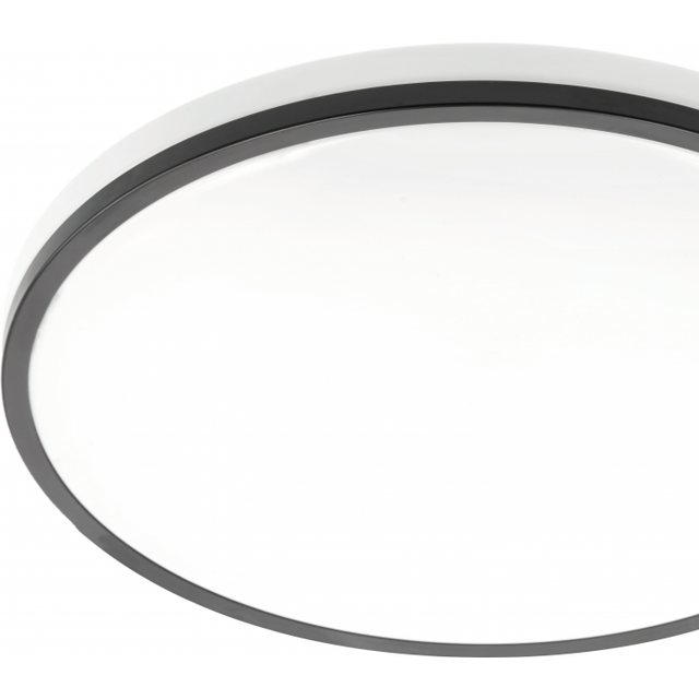 Tula Gold Trim LED Surface Mount Ceiling Light Bulkhead IP44 White Opal 4000k - One Size