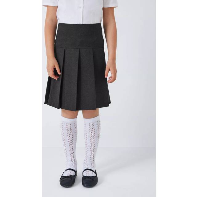 John Lewis Girls' Adjustable Waist Panel Pleated School Skirt