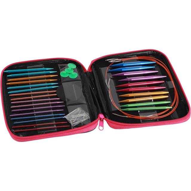 1 Set Interchangeable 13 Sizes Circular Knitting Needle Kit 3.0mm‑10mm with Case