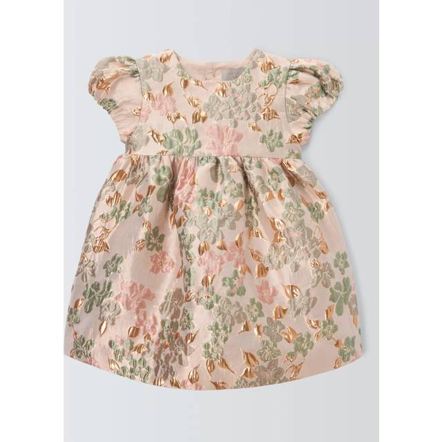 John Lewis Heirloom Collection Baby Jacquard Floral Dress, Multi