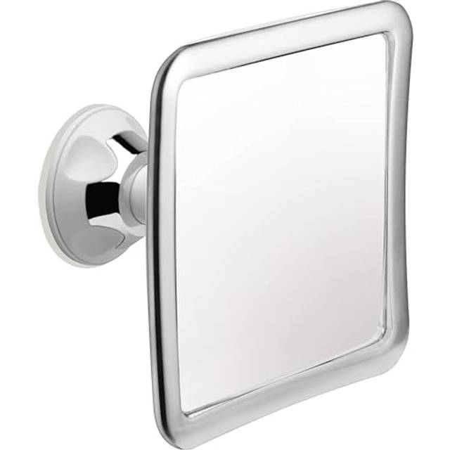"Fogless Shower Mirror for Shaving with Upgraded Suction, Anti Fog Shatterproof Surface and 360 Swivel, 6.3"" x 6.3"" (Chrome)"