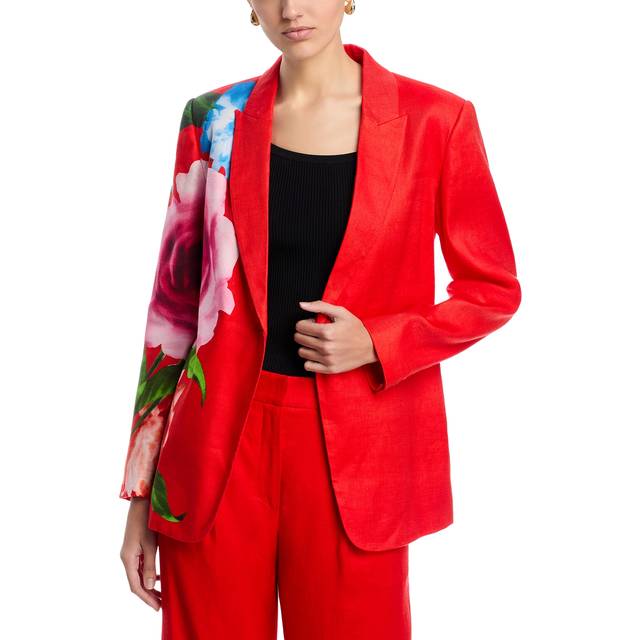 Simone Floral-Print Twill Blazer - SPRING MEMORY - 14