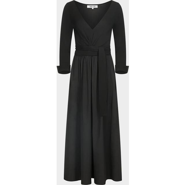 Ballerina A-Line Wrap Midi Dress - BLACK - Medium