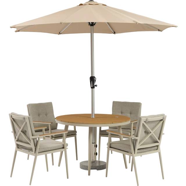 Bramblecrest RHS Wisley Round 2 Seat Bistro Set - Mocha