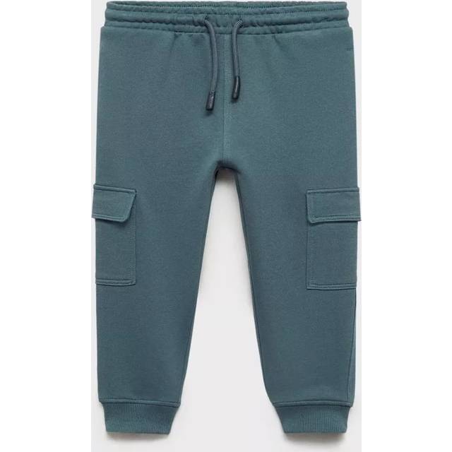 Mango Kids' Cargo Joggers, Medium Green