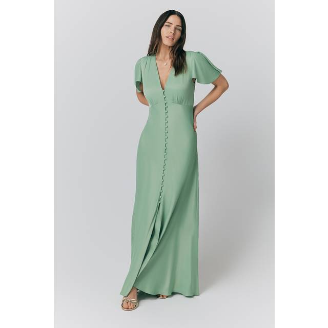 Ghost Delphine Satin Maxi Dress