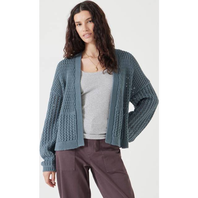 HUSH Textured Knit Open Neck Cardigan