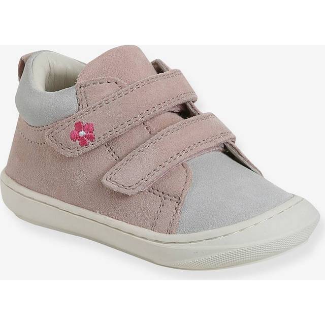 Soft Leather Ankle Boots for Babies, Designed for First Steps set pink
