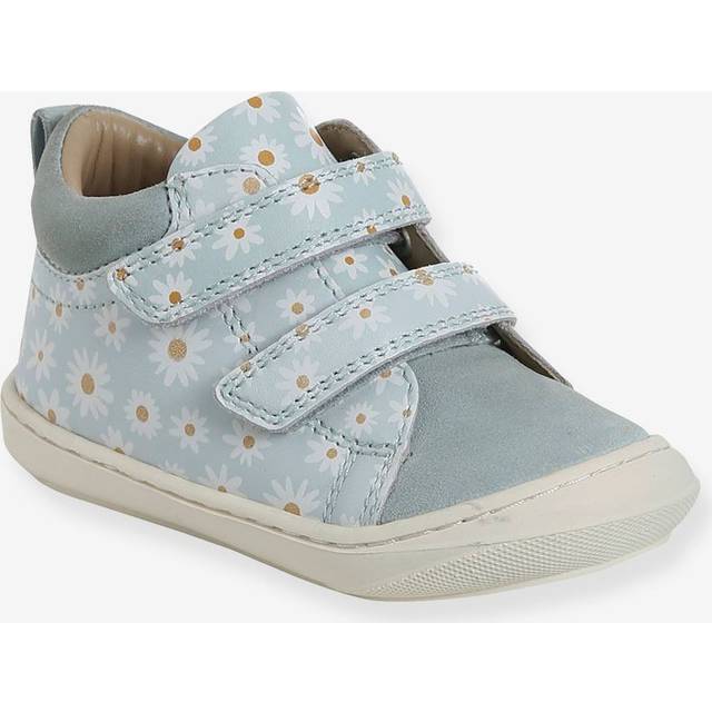 Soft Leather Ankle Boots for Babies, Designed for First Steps printed green