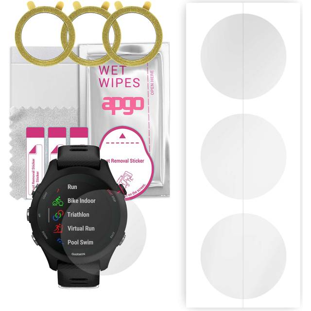 3x apgo Hydrogel Skärmskydd för Garmin Forerunner 255S Music, Hydrogel Film, med positioneringsskikt enkel installation