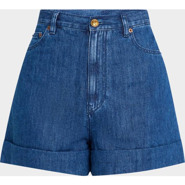 Valentino Garavani, Denim Shorts, female, Blue, W27, Denim Waisted Shorts