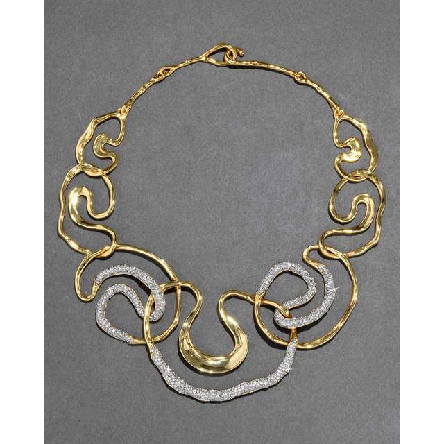 Alexis Bittar Solanales Crystal Intertwined Necklace in Gold | Statement Jewelry from Alexis Bittar (One Size)
