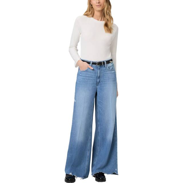 Portia Distressed Wide-Leg Jeans - RUMORS W ROCK HEM - 27