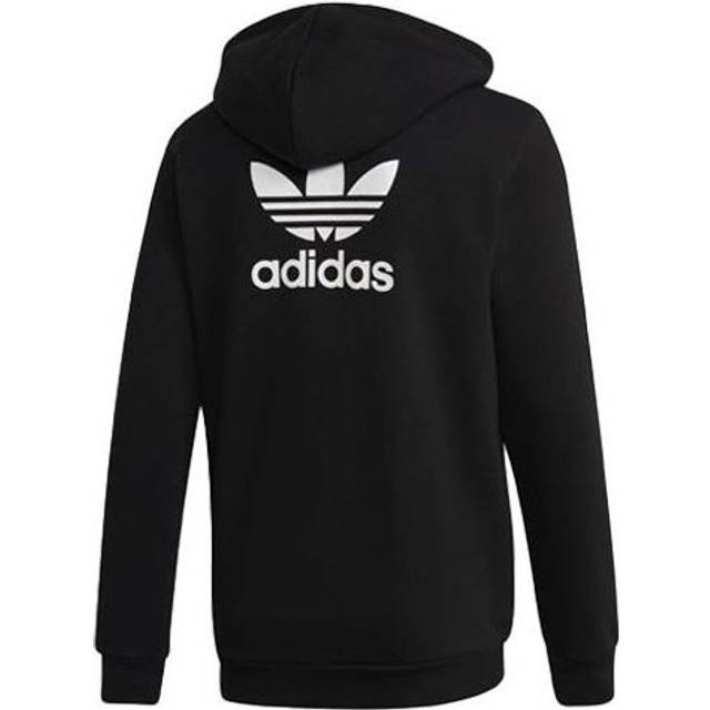 adidas originals TRF FLC Hoodie Zipper Fleece Lined Stay Warm Hooded Jacket Black DN6016