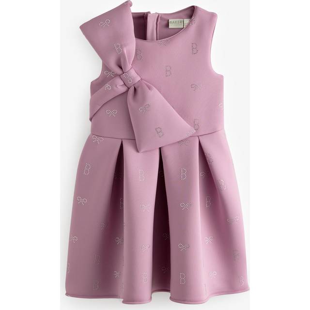 Ted Baker Kids' Scuba Statement Bow Dress, Pink