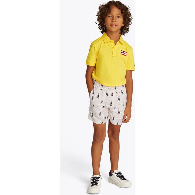 Tommy Hilfiger Kids' Sail Boat Linen Blend Shorts, Multi