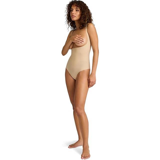 Commando Open Bust Smoothing Bodysuit, Beige