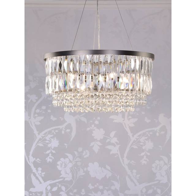 Laura Ashley Rhosill 4 Light Grand Chandelier, Pewter