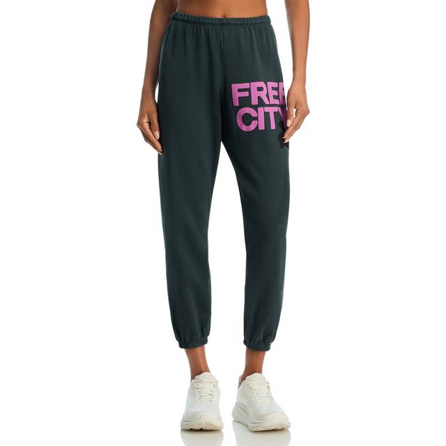 Free City Cotton Logo Sweatpants in Grey Tent