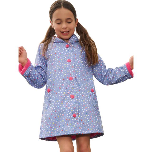 Hatley Girls Blue Colourful Dots Raincoat - 2 year