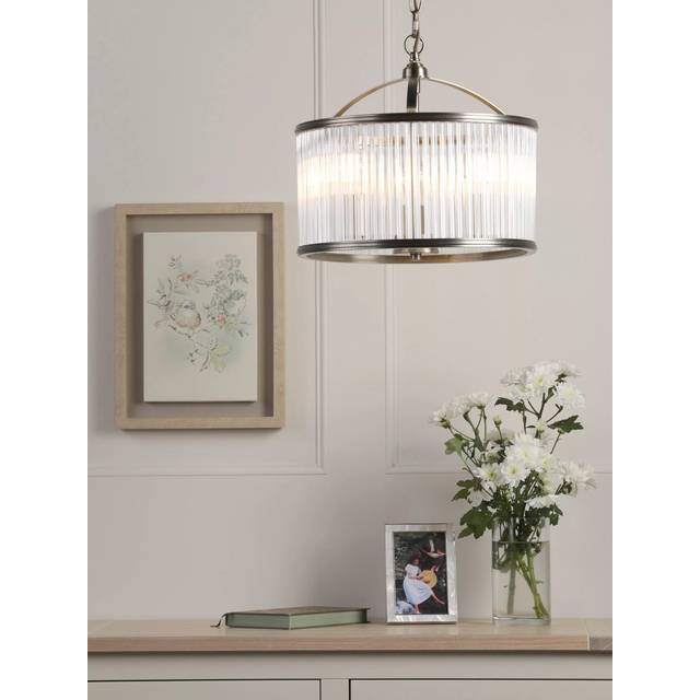 Laura Ashley Sutton 3 Ceiling Pendant Light, Antique Brass