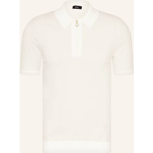 Reiss Berkley Zip Polo Shirt, White