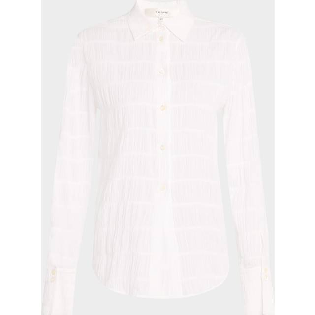The Smocked Shirt - WHITE - Small