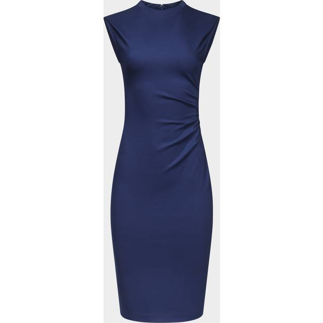 Darrius Sleeveless Ruched Bodycon Dress - CLASSIC NAVY - X-Small