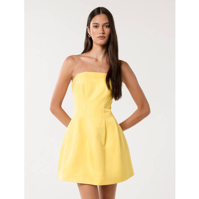 Forever New Shayla Strapless Mini Dress, Aspen Gold