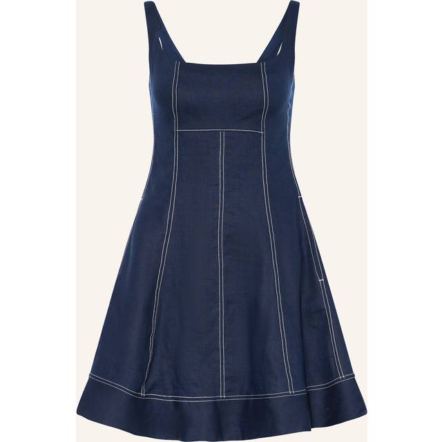 Tommy Hilfiger x Sofia Richie Grainge Flare Pure Linen Mini Dress, Navy