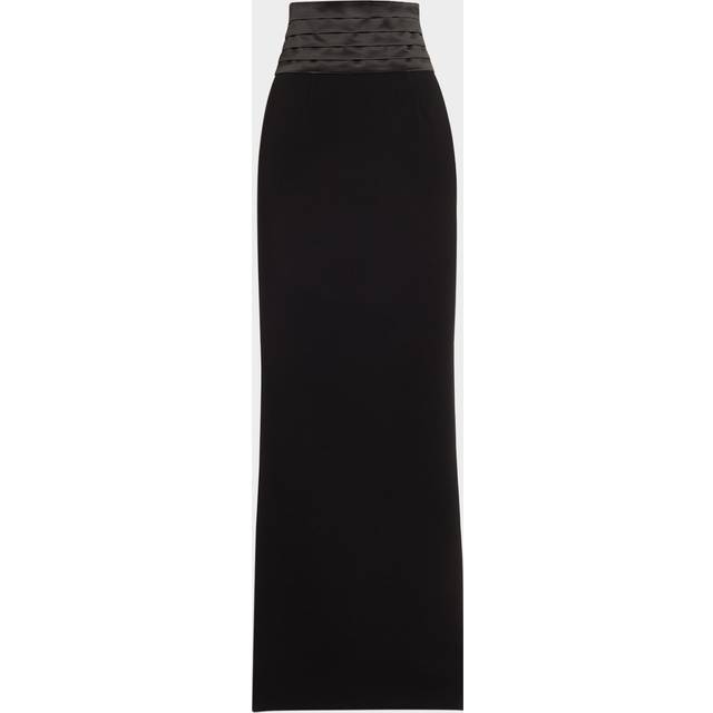 Long Cummberbund Evening Skirt - EBONY - 6